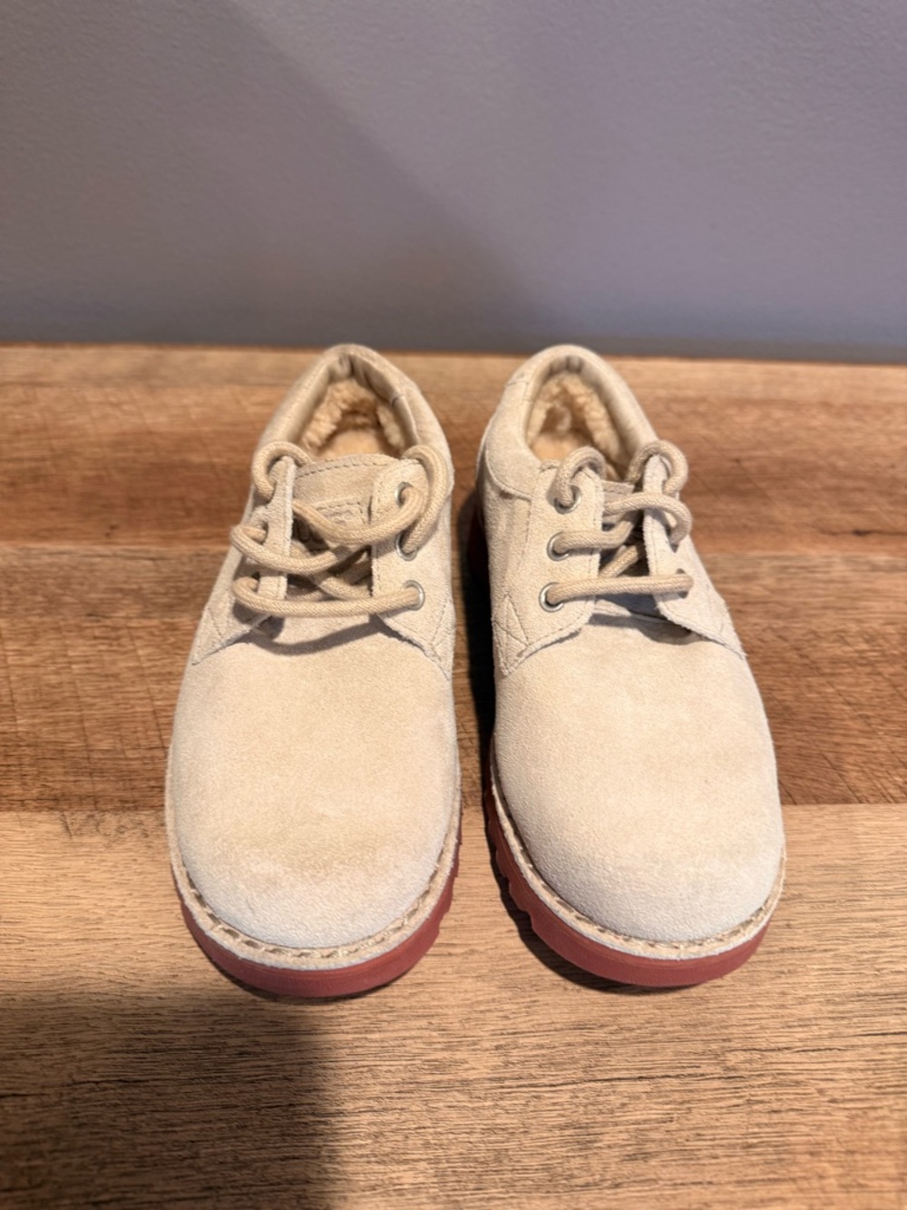 UGG Kids Cream Shearling-Lined Shoes